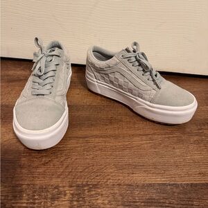 Vans Light Gray Suede Sneakers